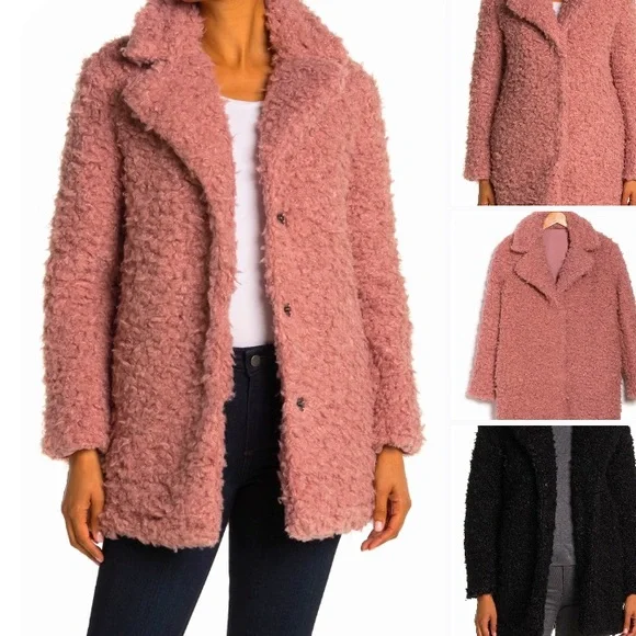 NWT Kendall and Kylie teddy bear Sherpa jacket coat in pink sz L sold locally - Picture 2 of 6